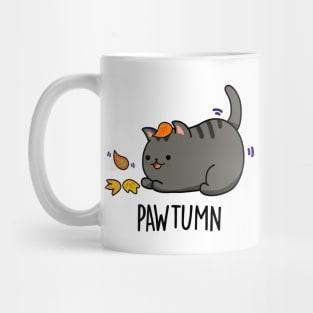 Pawtumn Cute Cat Autum Pun Mug